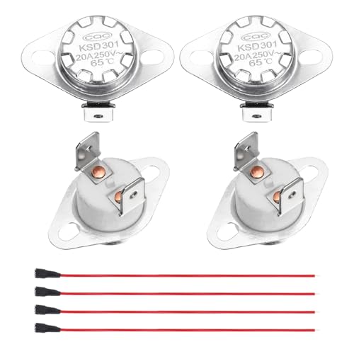 Thermostat KSD301 65°C évite la surchauffe du four avec ce capteur normalement fermé de 20A