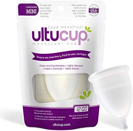 UltuCup Menstrual Cup - Made in USA - The Soft, Reusable & Natural Zero Waste Alternative to Tampons & Pads, Menstrual Care Product - Model Mini