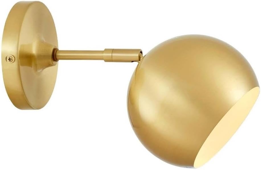 Modway Chalice 1-Light Modern Metal Swing-Arm Wall Sconce in Satin Brass