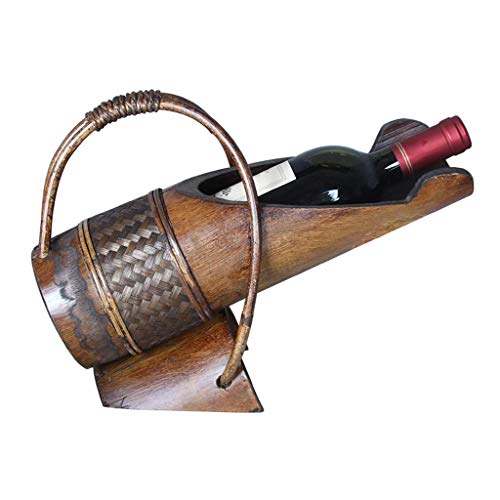 Soporte de Vino de Madera de Bambú 31×10×24 cm miniatura 1
