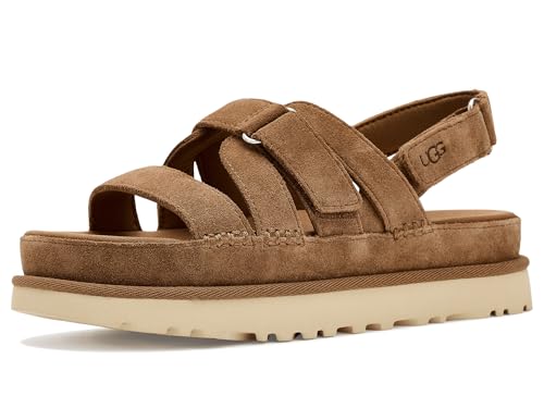 UGG Women's Goldenstar Gleam Sandal, Chestnut, 8