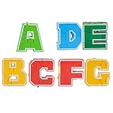 Fancyes Set of 7Pcs Alphabet Letters Armour Transforming Dinosaur & Robot Toy Gifts