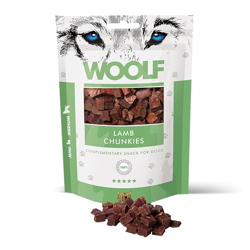 Biscotti per cani snack naturali con carne di agnello 91% premietti per cani addestramento bocconcini proteici senza conservanti e additivi 100 g | WOOLF