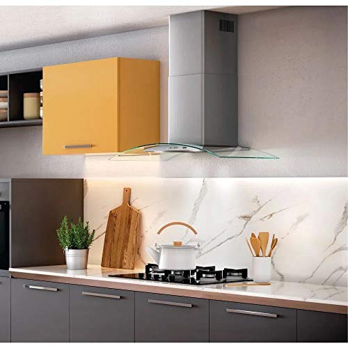 Coifa de Parede Depurador Franke Inox 6 Bocas 90cm 110V - Vidro Curvo Glass Classic