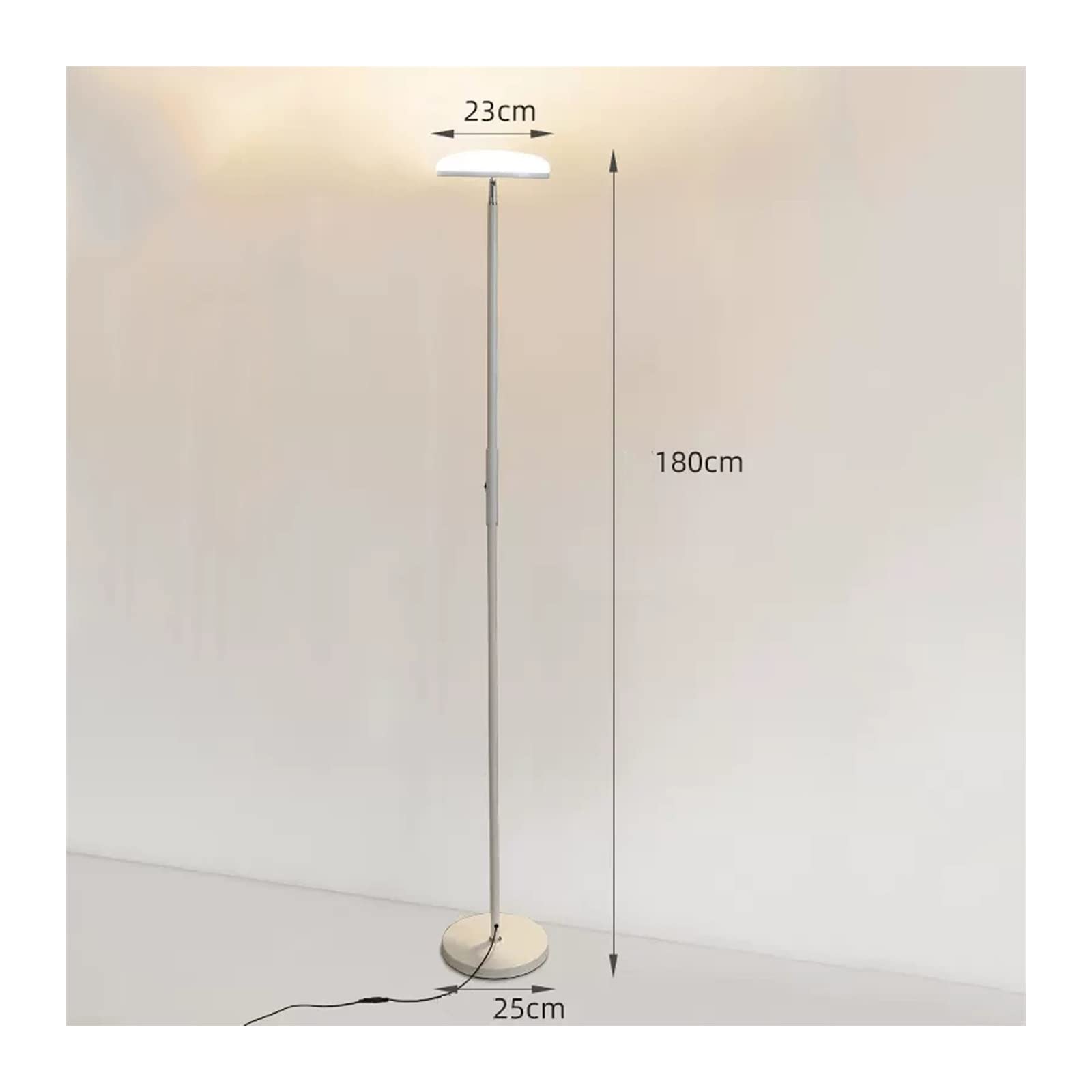 Oświetlenie Lampa podłogowa do salonu (bez źródła światła)(Biały)