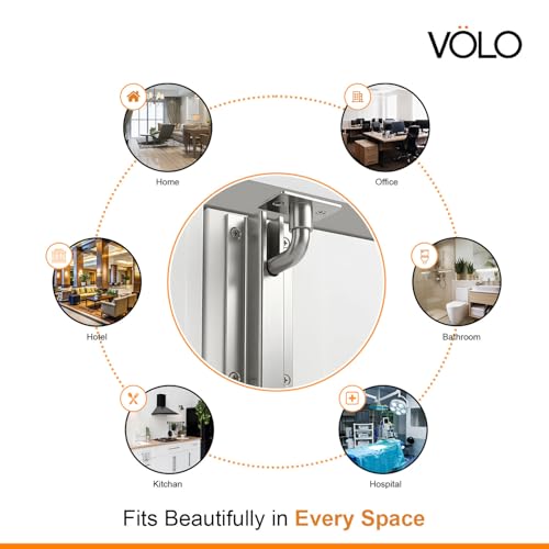 Image of Volo L Shape /Marble Stainless Steel Towerbolt /Door Latch, Pack of 2 Pieces (450mm (18 Inch))