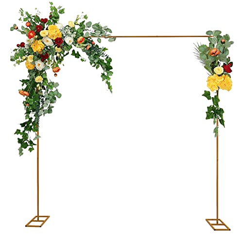 Arco de boda, 3 x 3 m, cuadrado, arco de metal, arco de globos, soporte de fondo con marco de flores para ceremonia, fiesta, cumpleaños, aniversario, fiesta de novia, banquete, decoración de jardín