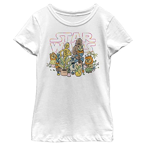 STAR WARS flickor växthus flickor kortärmad t-shirt, Vitt, L