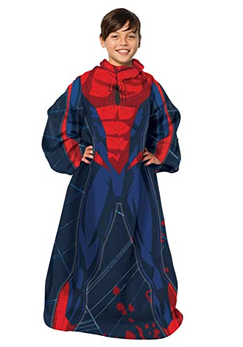 Northwest Spider-Man Spidey Webs Youth Silk Touch Comfy Throw Blanket With Sleeves, 48" X, 48" #TOP14