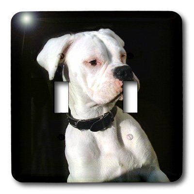 Interrupteur double White Boxer décoratif en céramique durable