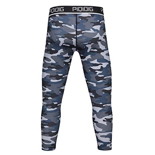 Piqidig Youth Boys Compression Pants 3/4 Basketball Tights Sports Capris Leggings (Camo Gray, Medium) #TOP1