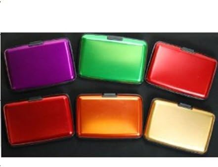 Assorted 6 Pack Indestructible Aluminum Allloy Wallet Case / Credit Card Holder
