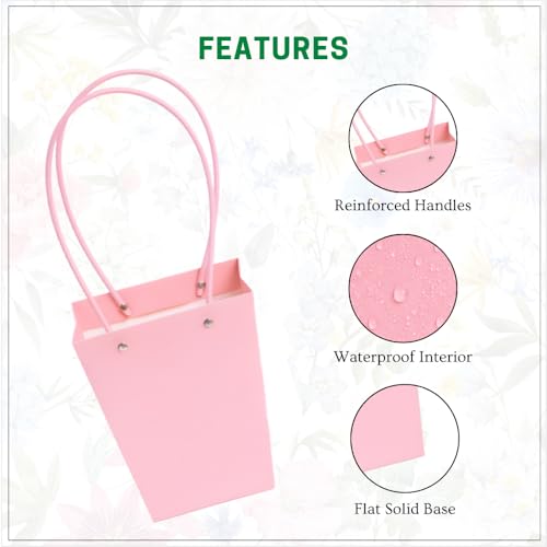 Image of Oasis Pack of 10 Conical Light Pink Flower Hamper Bags | Premium Floral Packaging Bags for Rakhi Gift Hampers, Flower Bouquets, Wedding, Return Gifts, Decorative Presentation & Florist Supplies.