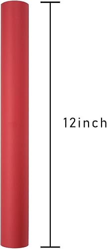 Miniatura 5 de Merture Rollo de papel de regalo de 12 pulgadas x 100 pies, 1 rollo (100 pies cuadrados), papel kraft rojo para todas las ocasiones, envoltura de