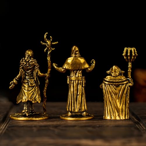 Estatua de mago halcón de latón macizo CHOVY miniatura 3