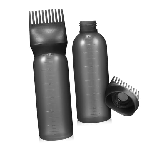Hemobllo 2 pezzi Bottiglie Applicatori per e Shampoo per con Pettine Dosatore Integrato e Scala Graduata Resistenti in PP Leggere e Facili da Usare per e Domestico