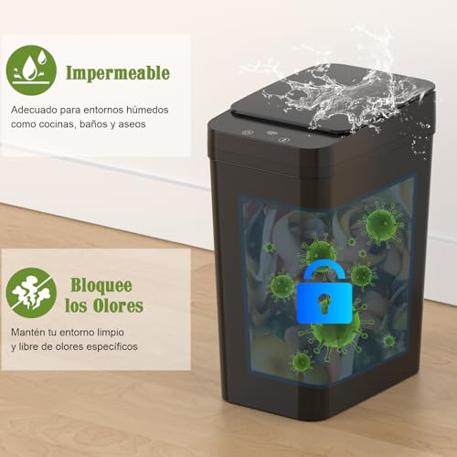 Opiniones de Bote de Basura Con Sensor al mejor precio. 24 Bote de Basura Con Sensor marca GOHOMKIC (3)