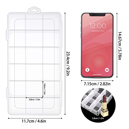 Sghuo 4 Pack 18 Plastic Organizer Box With Adjustable Dividers, Compartment Storage Container For Jewelry, Craft Diy, Bead, Sewing, Dip Powder, Hair Accessories, Thread #TOP1