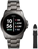 24 Stunden + mehrtägiger erweiterter Modus Variiert je nach Nutzung und nach der Installation von Updates. Das Induktionsladegerät mit USB-Kabel verbindet sich mit den Ringen am Gehäuseboden und kann um 360 Grad gedreht werden. Die Uhr benötigt damit 50 Minuten, um 80 Prozent Ladung zu erreichen