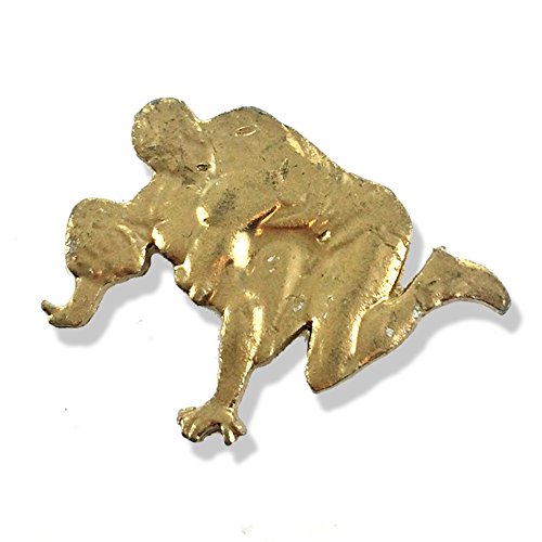 Image of SHOP AWARDS AND GIFTS Wrestling Sports Team Metal Lapel Pin, Bulk Pack of 20, Poly Bagged, 7 /8 Inch