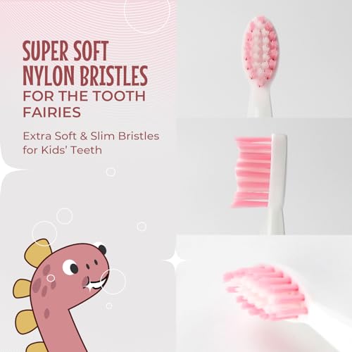 Image of beatXP Jiggle Sonic Electric Toothbrush for Kids with 2 Brush Heads & 3 Cleaning Modes | Rechargeable Electric Toothbrush | 20500 strokes /min with Long Battery Life (Milky White)