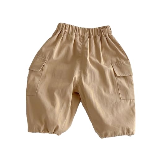 Kids Boys Girls Cargo Jogger Pants Loose Solid Causal Sweatpants Elastic Waist Sport Pants Toddler Khaki Pants