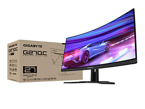 Image of GIGABYTE G27QC 27 inch 165Hz 1440P Curved Gaming Monitor, 2560 x 1440 VA 1500R Display, 1ms (MPRT) Response Time, 92% DCI-P3, HDR Ready, FreeSync Premium, 1x Display Port 1.4