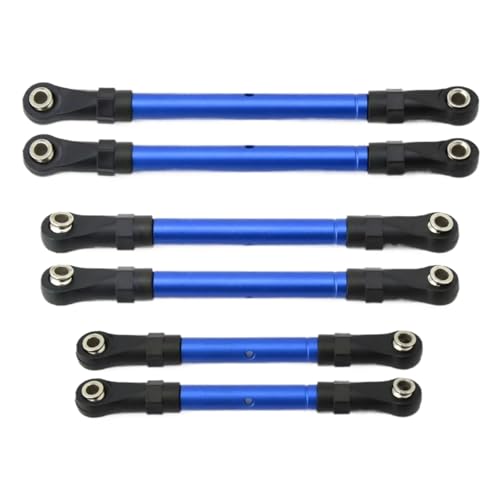 Rc Special Connecting Rod for Hoss for Slash Adjustable Front Rear Pull Tie Rod Steering Rod Blue 4WD RC Car Tracked Vehicle Parts and Accessories Upgrade Replacement Use