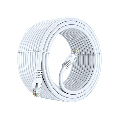 Sadow 35 Meter High Speed RJ45 cat6 Ethernet Patch Cable LAN Cable Internet Network Computer Cable Cord High Speed Gigabit Category UTP Wires For PC, Modem, Router, LAN ADSL-White