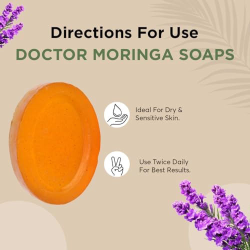 Image of Herbal Handmade Bathing Soap 100gm (4 Piece) | Lavendar Soap for Deep Cleansing | Removes Dirt & Impurities | No Mineral Oils | Suitable for All Skin Types