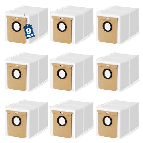 Dust Bags Accessories Parts for Eufy L50 SES L60 L60 Hybrid for Haier H9 Plus Vacuum Cleaner, 2.5 L Large Replacement Vacuum Bags, 9 Pack