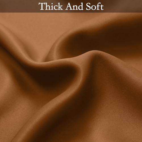 Image of SimpleHome Ombre Gradient Burnt Orange White to Gray Curtains Bedroom 84L | Room Darkening Curtains,Light Blocking Thermal Insulated Grommet Window Curtains for Living Room,2 Panels,84 Inches Length