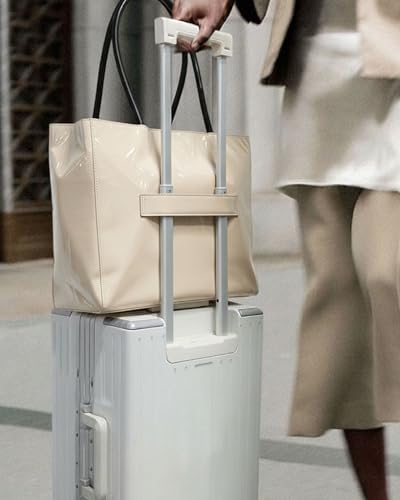Bolso tote de PVC para mujer con asa superior y cierre miniatura 3