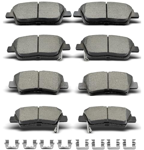 D1444 D1445 8pcs Ceramic Front Rear Brake Pads With Clips Fit For Hyundai Sonata 2011-2015,For Kia Optima 2011-2016
