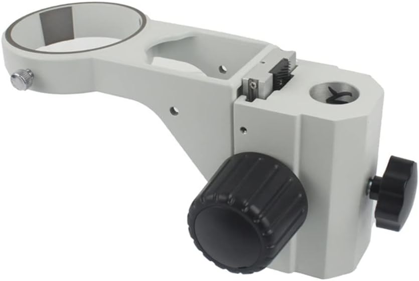 Microscope Accessories Kit White/Black 76mm Diameter Microscope Stand Holder Bracket Stereo Zoom Microscope Adjustable Industrial Trinocular Binocular Microscope Arms Microscope Slides(White)