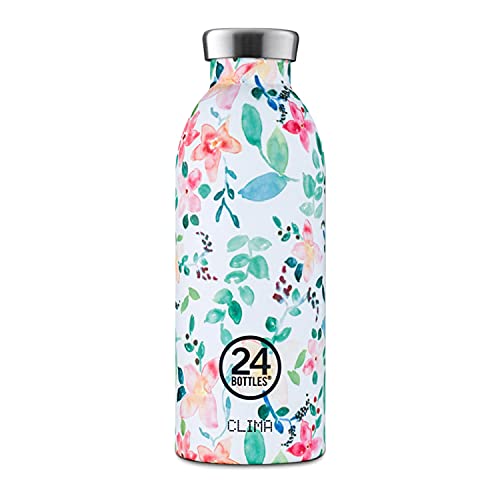 24 Bottles Clima Bottle Isolierflasche aus lebensmittelechtem Edelstahl in der Farbe Little Buds, 500ml