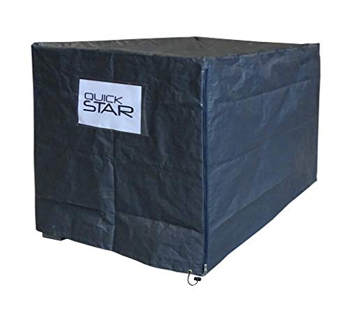 QUICK STAR Gitterbox Abdeckung 125x85x87cm Grau PE Gewebefolie Schutzhülle Abdeckplane Staubschutz Versandtasche