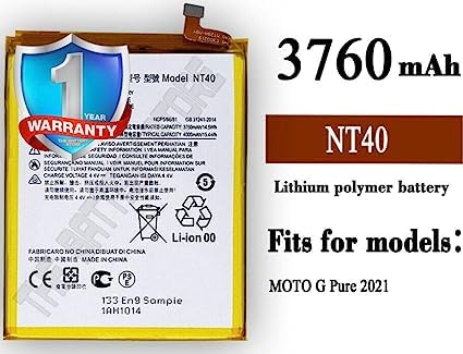 Image of Original NT40 Battery for Motorola E20 (XT2155) Battery with 1 Year Warranty **(P208)