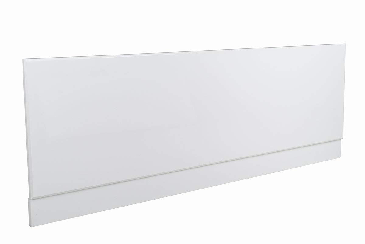 Aquariss 1700mm Gloss White Front Straight Wrapped Wood Bath Panel