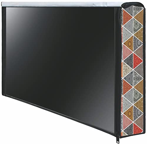 Image of WACKY 50 Inch Smart LED TV Cover PVC Waterproof Printed With Transparent Polythene Layer Compatible for Sony, Mi, Kodak Smart LED TV