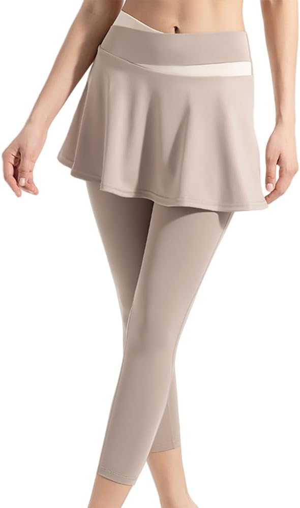 Skirted Leggings for Women Athletic Leggings with Skirts for Gym Golf Tennis