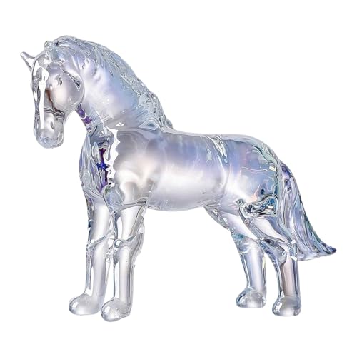 Figurine de bureau en verre de style D, statue de cheval RLKHXBS sculptée