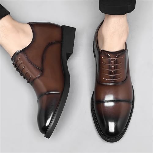 Mens Height Increasing Elevator Oxfords Dress Shoes Stylish Formal Business Lace Up Shoes for Men3