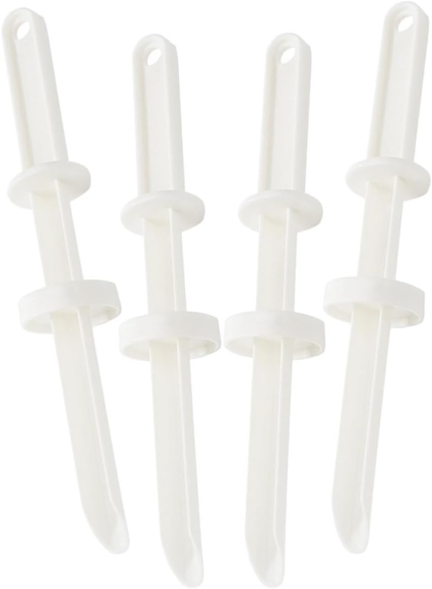 4pcs Handheld Food Injector for Meats and Poultry with PP White