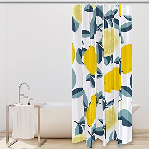 Rideau de douche imperméable motif feuilles de citron 183x183 cm