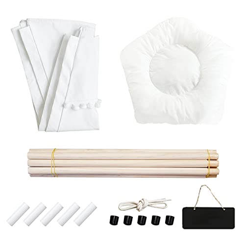 Dog Teepee Pet Tent Portable Dog Houses Puppy Teepee Cat Bed with Thick Cushion - Image 6