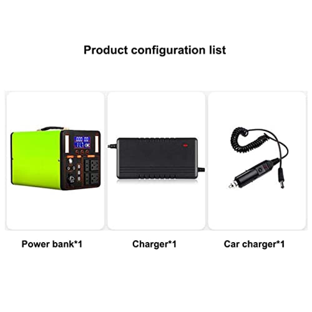 Generador inversor portátil, generador Solar de 300 W, estación de energía portátil para Acampar, batería de Litio de 222 WH, linternas LED para Uso doméstico de Respaldo y Viajes