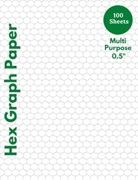 Paperback Hex Graph Paper: Hexagonal Graph Paper 100 sheets, 0.5 inch, Multi Purpose Hexagonal Composition Notebook Book