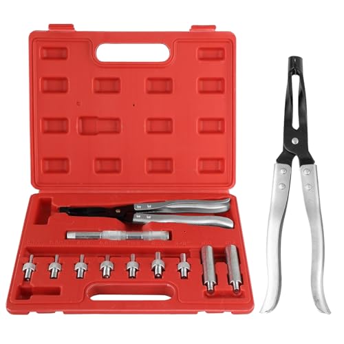 ATPEAM 11pcs Valve Stem Removal Tool Equipped with a Variety of Socket Sizes, Fits Most Engine Valve Stem Seal Remover and Installer Tool Kit