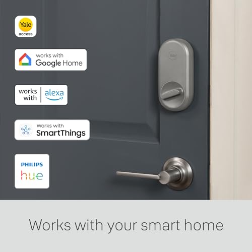 Yale Approach Smart Wi-Fi Deadbolt Retrofit Smart Lock, Unlimited Virtual Keys, App Remote Control, Keyless Entry - Silver